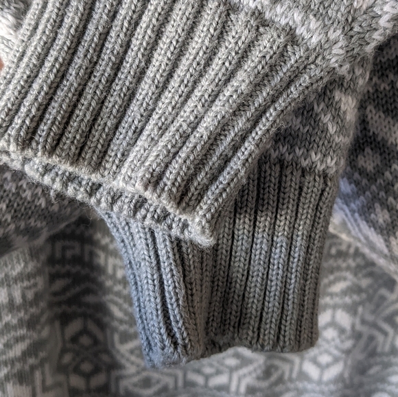 Vintage 70s 80s Summit County Ski Sweater White Gry - Picture 4 of 7